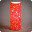 Lampe tube à poser tissu Red starsallumée M
