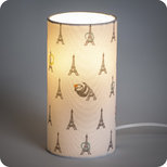 Lampe tube à poser tissu Fabuleuse Eiffel 