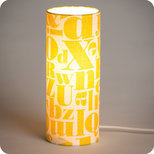 Lampe tube à poser tissu Stencil