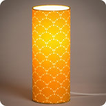Lampe tube à poser tissu Asahi moutarde
