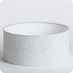 Abat-jour / suspension cylindrique tissu Cubic gris Ø40