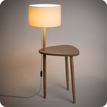 Lampe-table en chêne massif et medium Séléné
