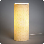 Lampe tube à poser tissu Cinetic miel