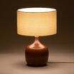 Lampe céramique Terra Cannelle avec abat-jour Honeysuckle Ø25
