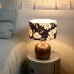 Lampe à poser en céramique Terra Cannelle avec abat-jour Dany Ø25 