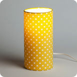 Lampe tube à poser tissu Grain de moutarde