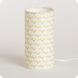 Lampe tube à poser tissu Mistinguett yellow