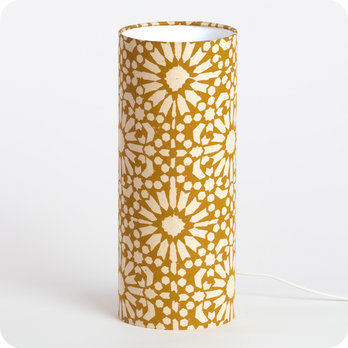 Lampe tube à poser tissu Sun yellow M